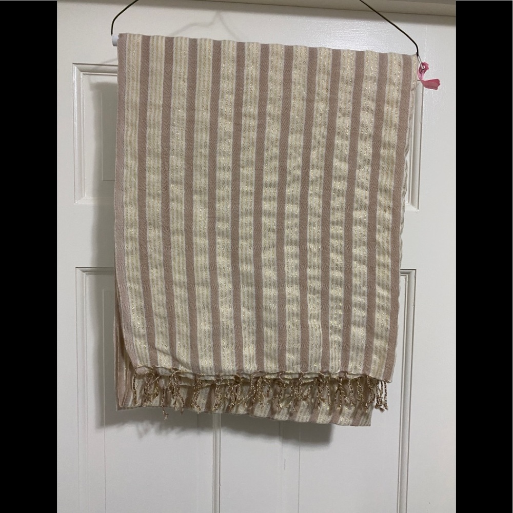 J crew wool/metallic scarf.
